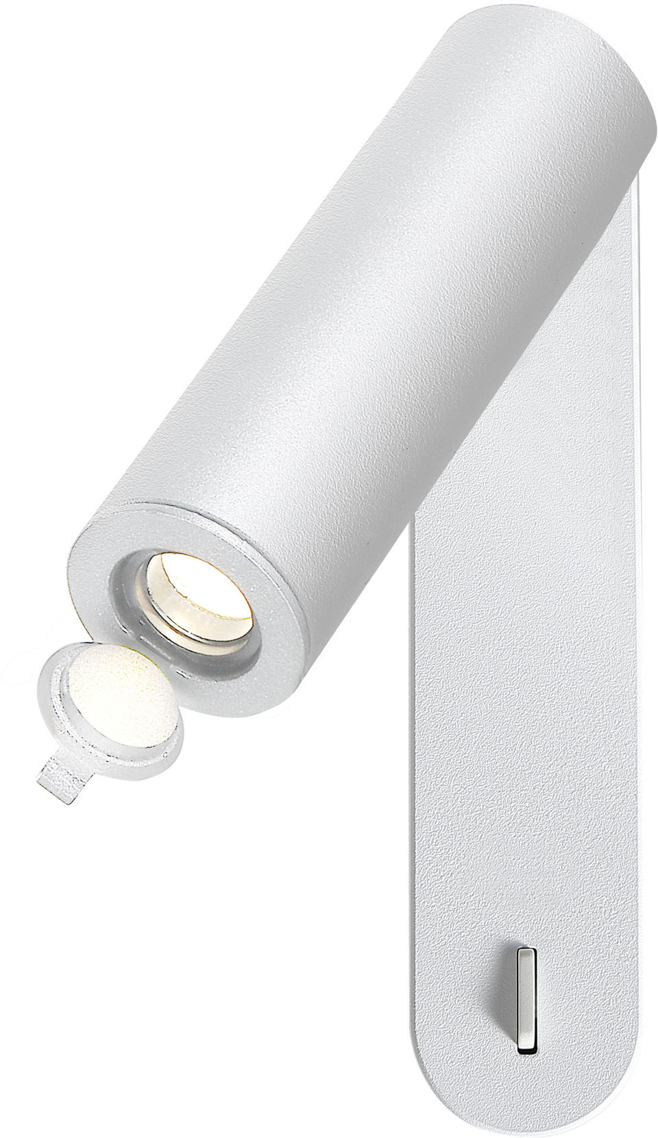 White Shabbos wall light – discreet halachic lamp with smooth finish, Everglo design for home or hotel use