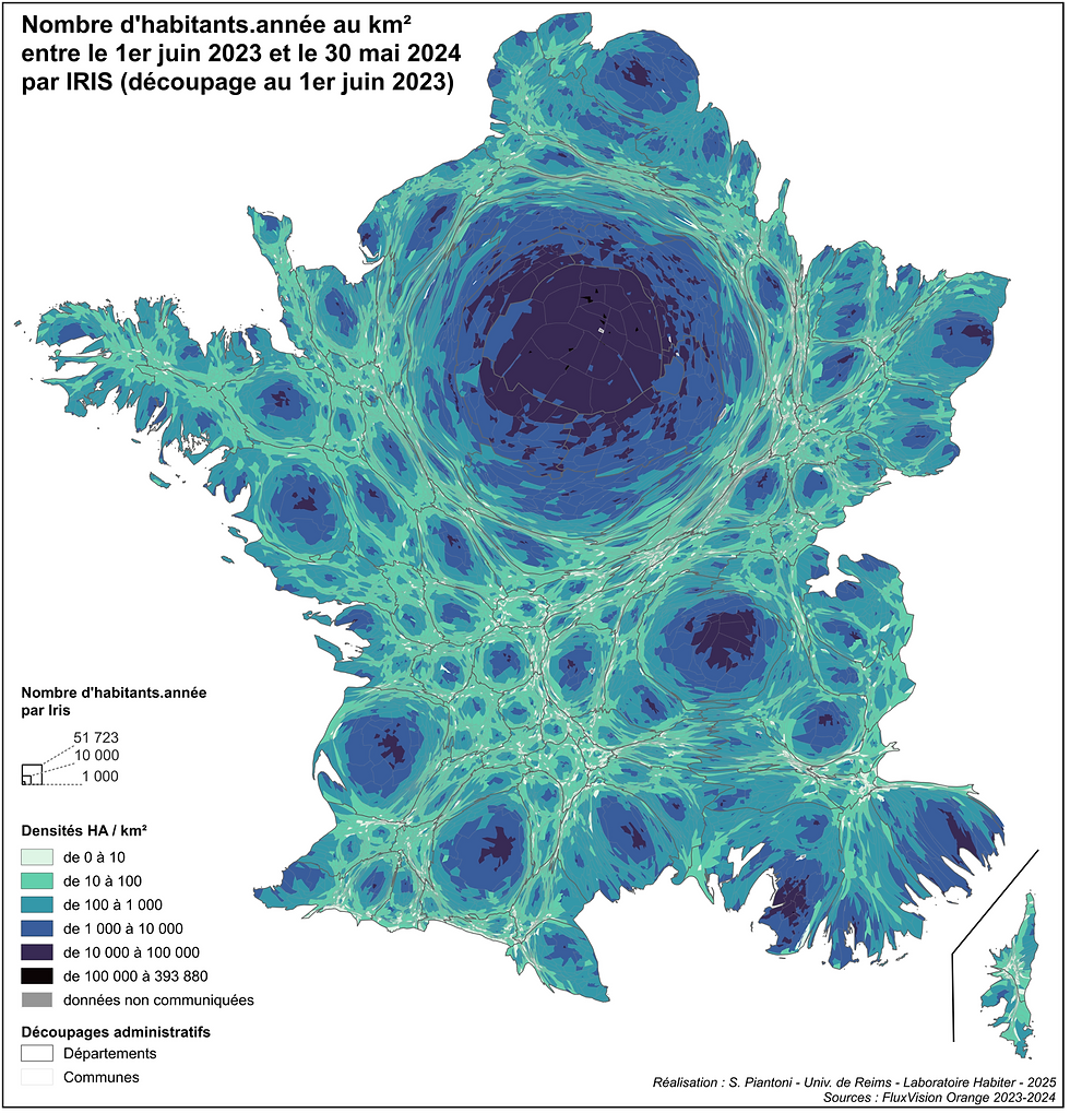 Figure 2. La France des points. © La France habitée.