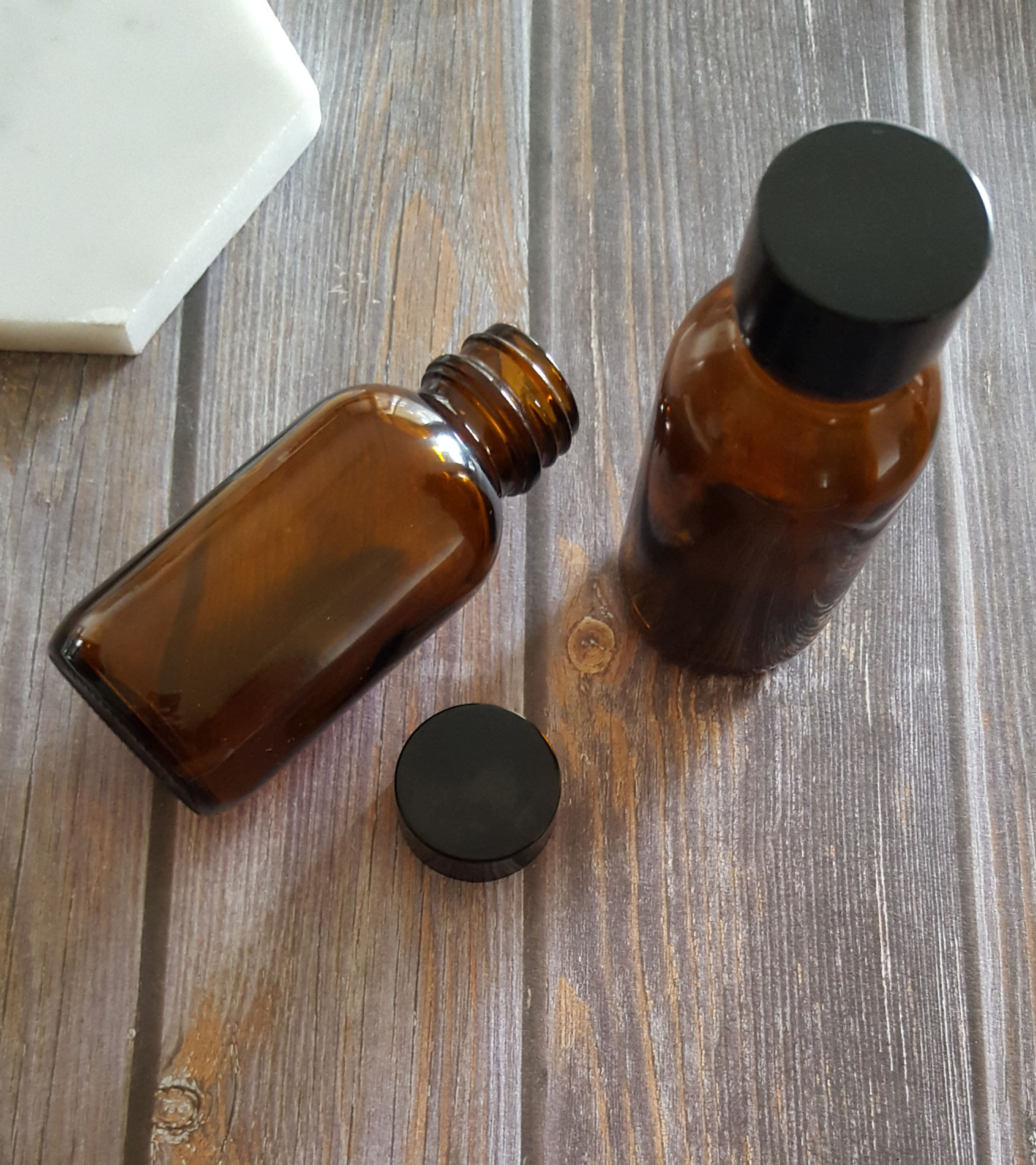 30ml Amber Glass with Black Cap