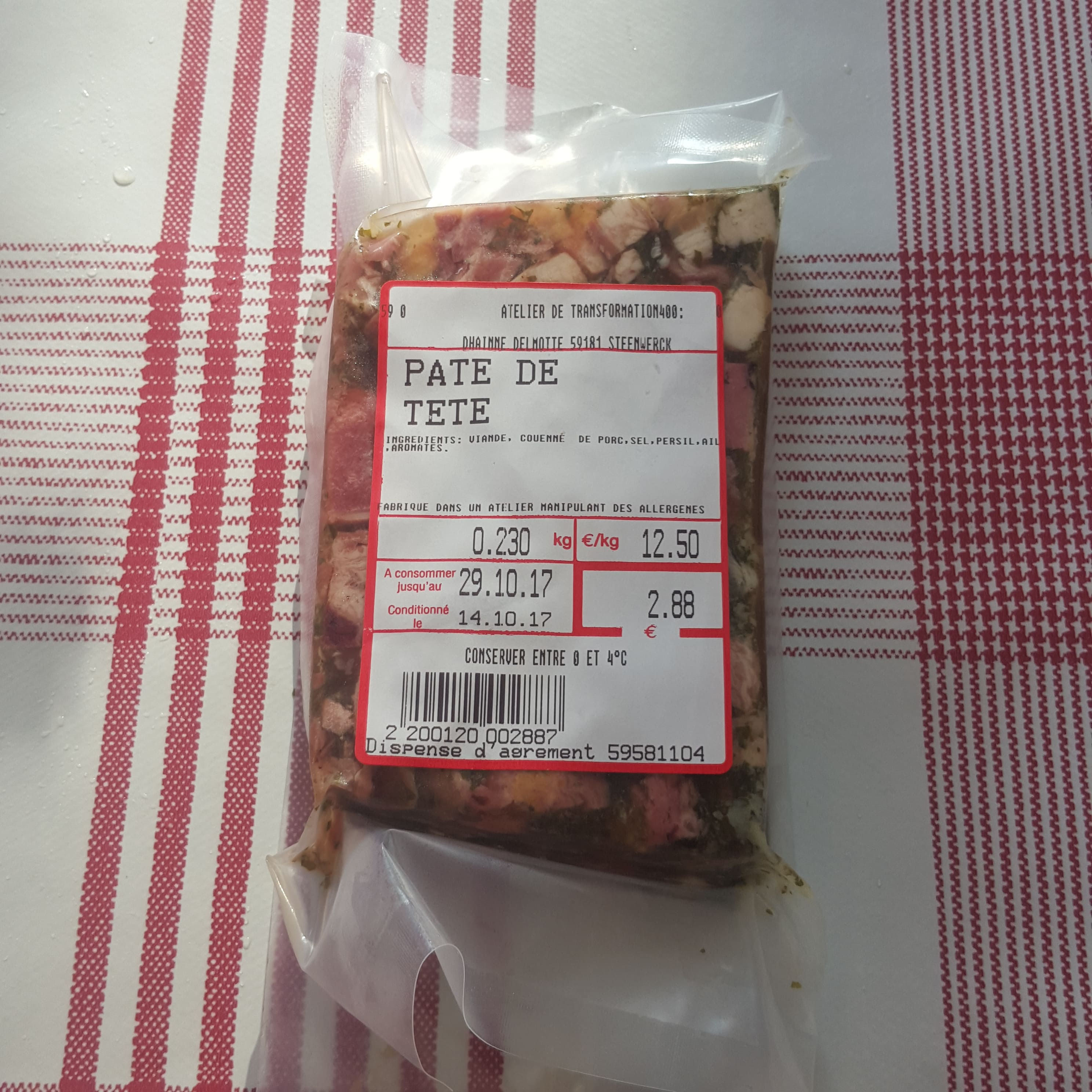 Pâté de tête (la tranche - 200g)