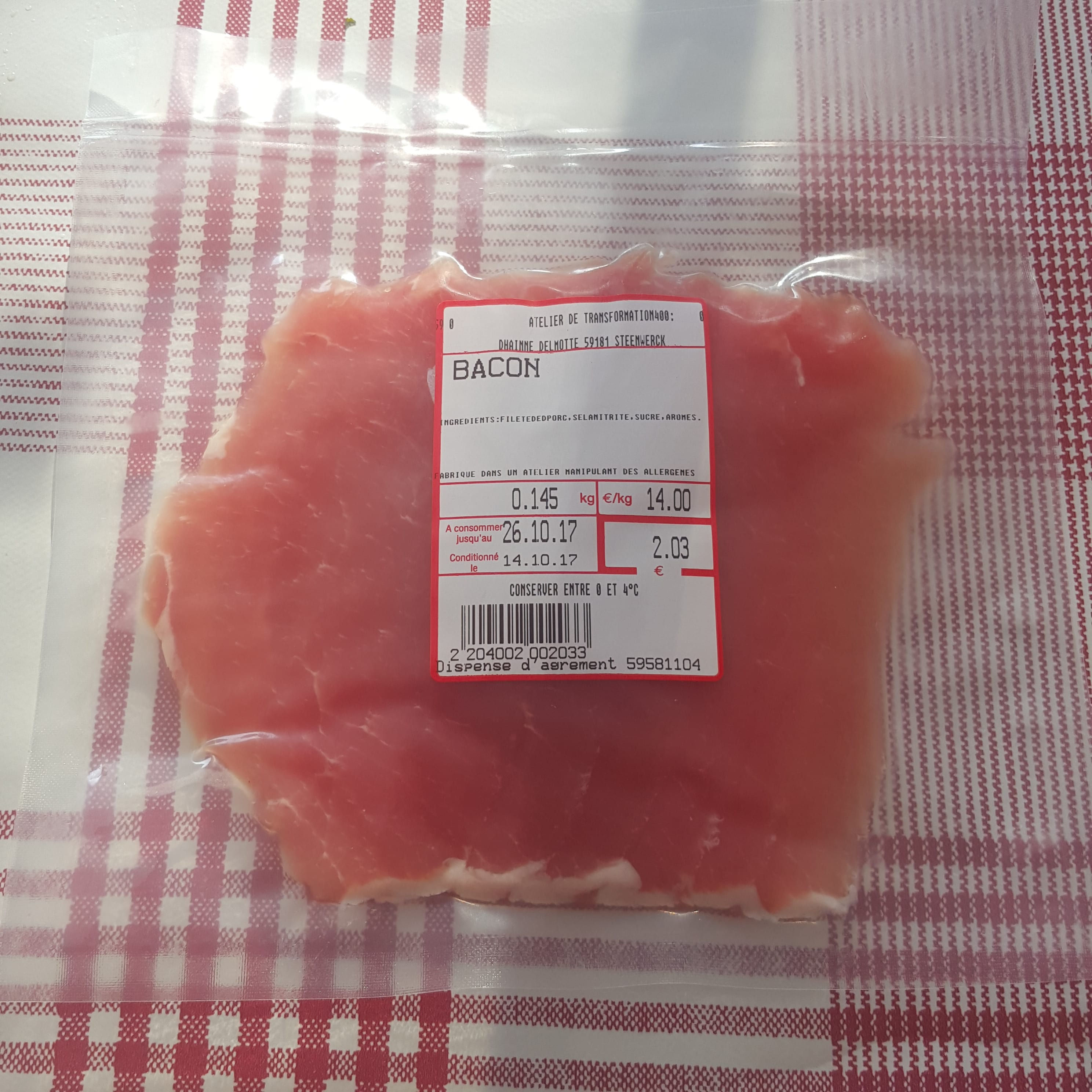Bacon (en tranche - 120g)