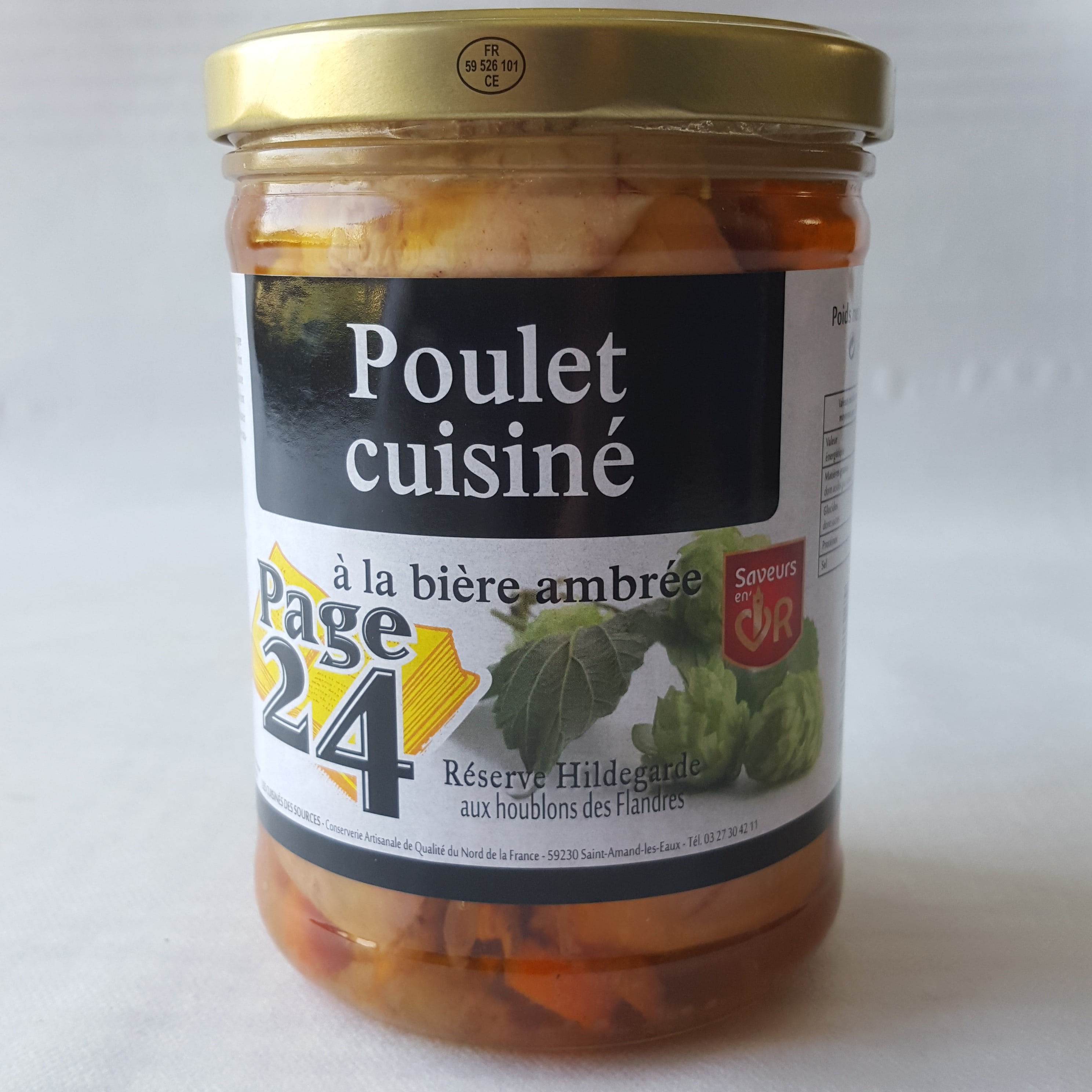 Poulet cuisiné à la page 24 (750g - saveur en or)