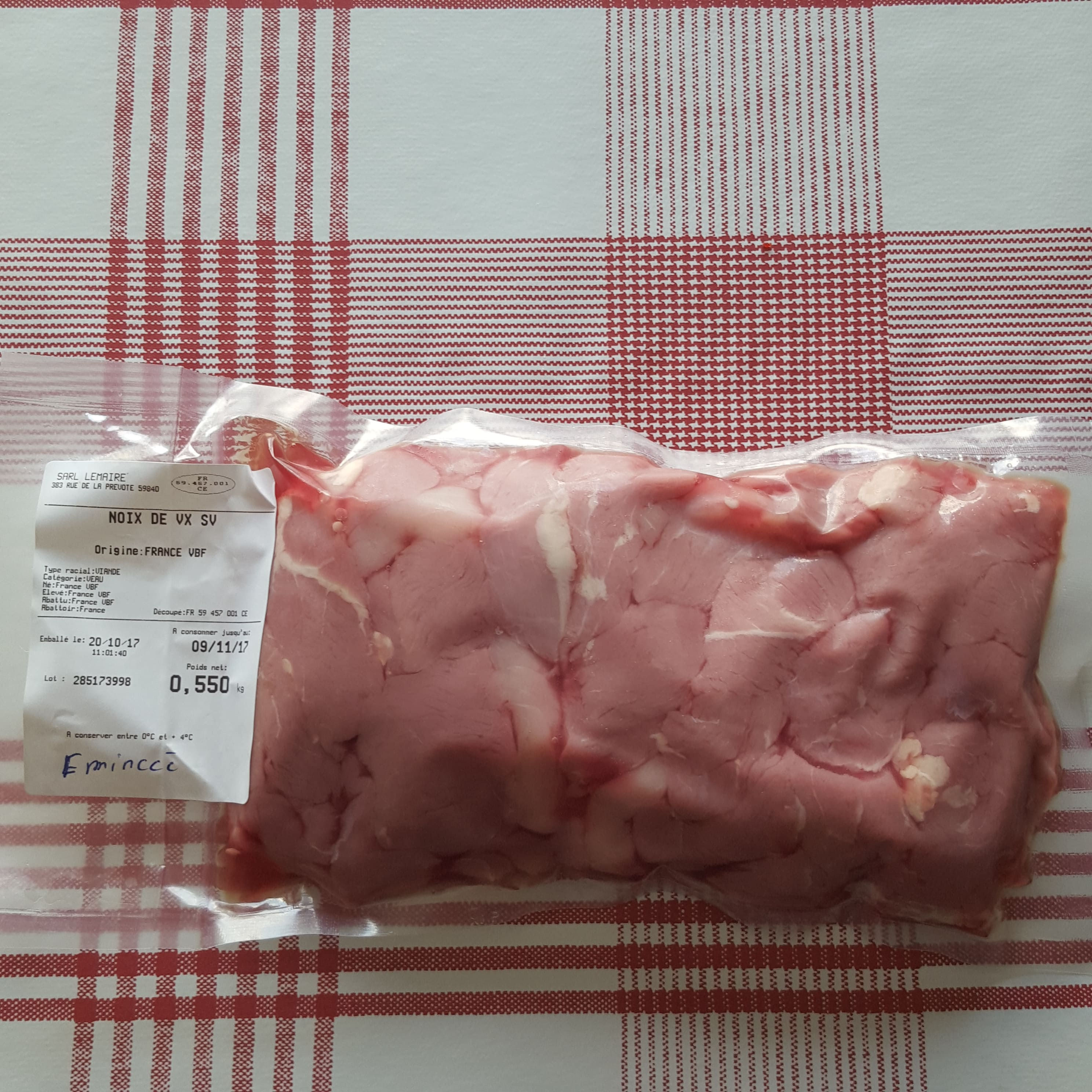 Emincé de veau (500 g)