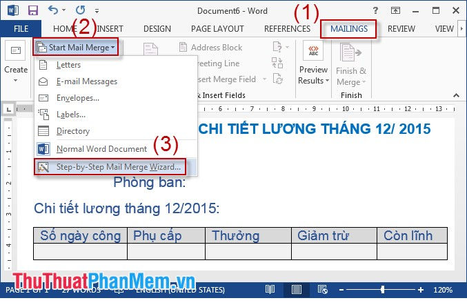 Thuật sĩ Hợp nhất Thư từng bước