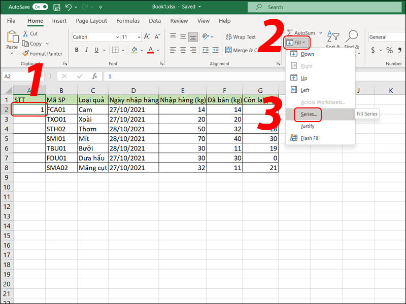 Fill Series Tool