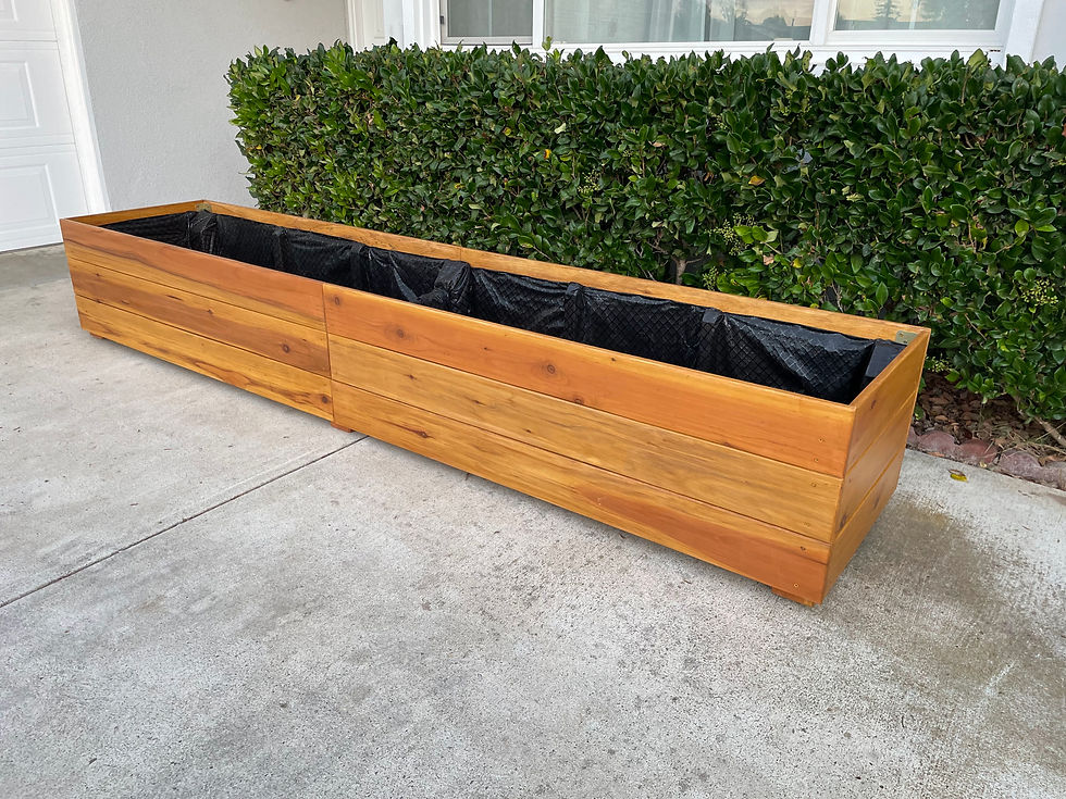 Thumbnail: Large Horizontal Redwood planter