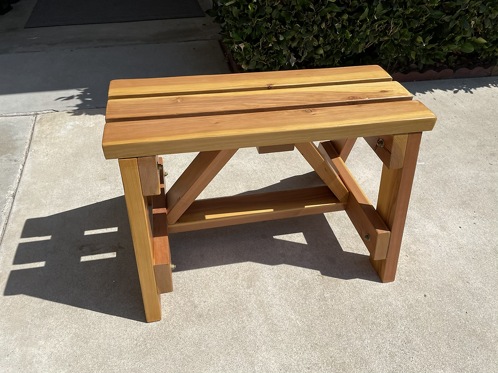 Thumbnail: Redwood Patio or Porch bench