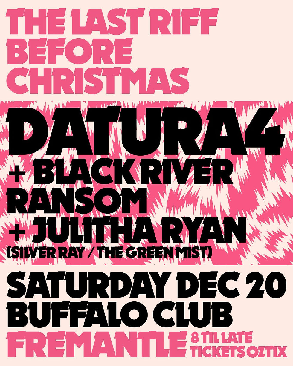 DATURA4 - The Last Riff before Christmas at the Buffalo Club, Fremantle