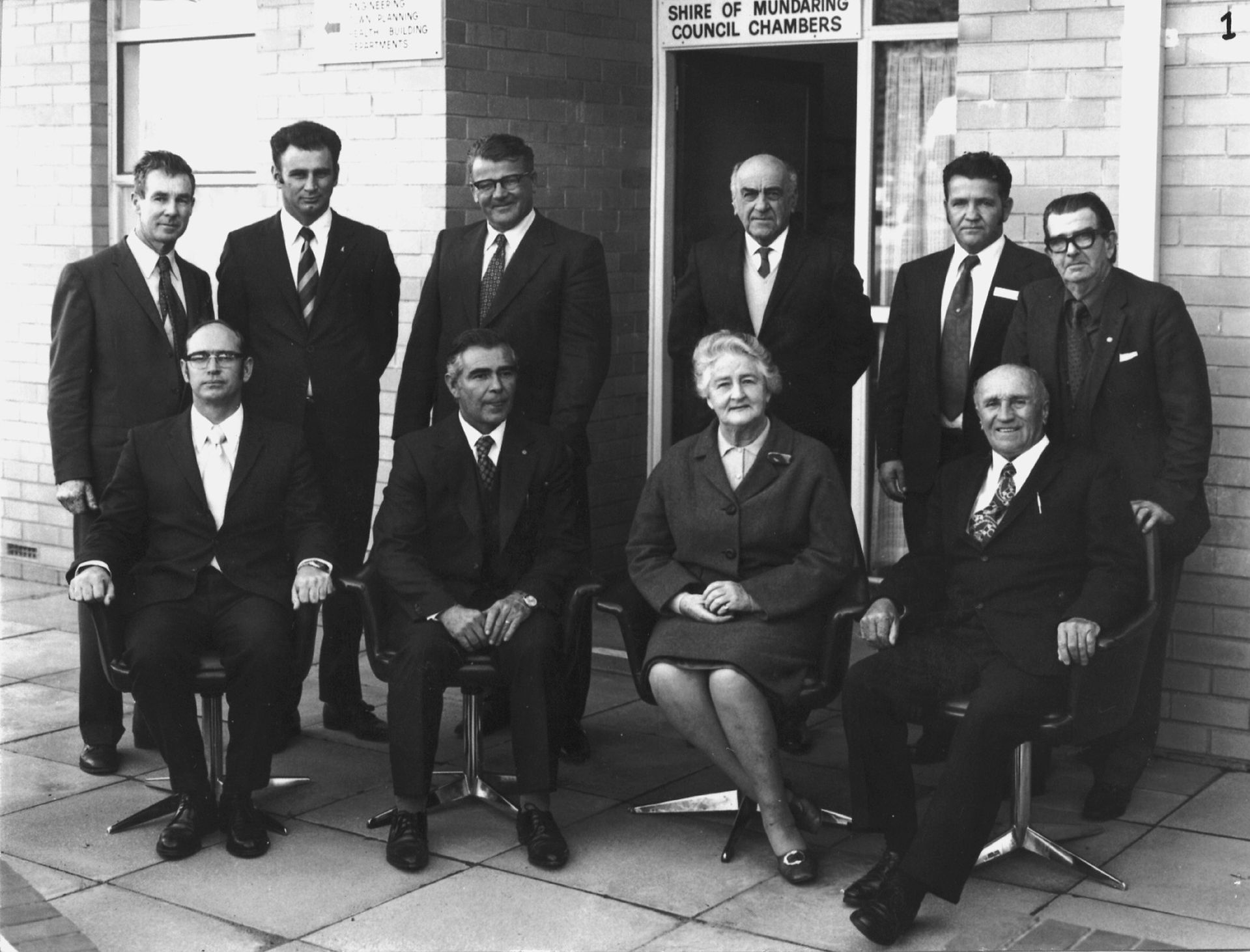 Mundaring Shire Councillors in 1973 including our first female Councillor Jessie Robertson.