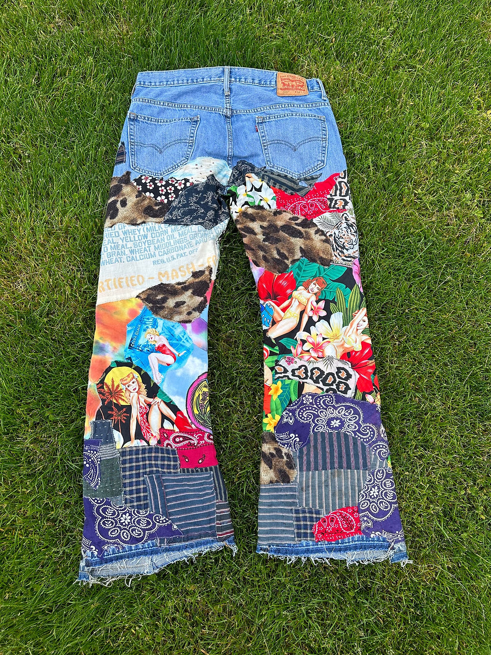 Thumbnail: Blue Hawaii patchwork denim 