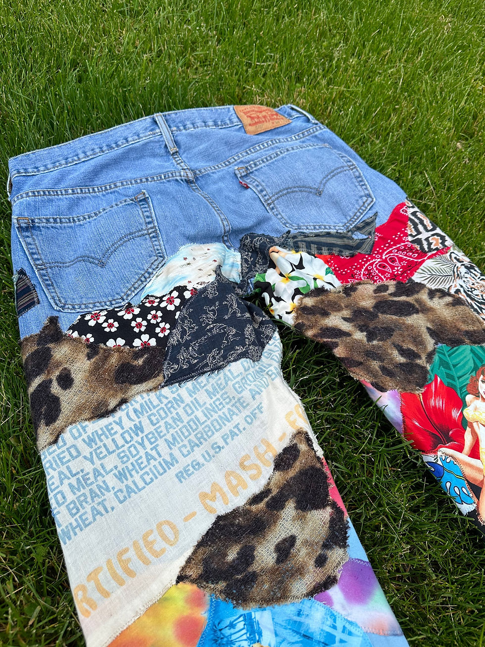Thumbnail: Blue Hawaii patchwork denim 