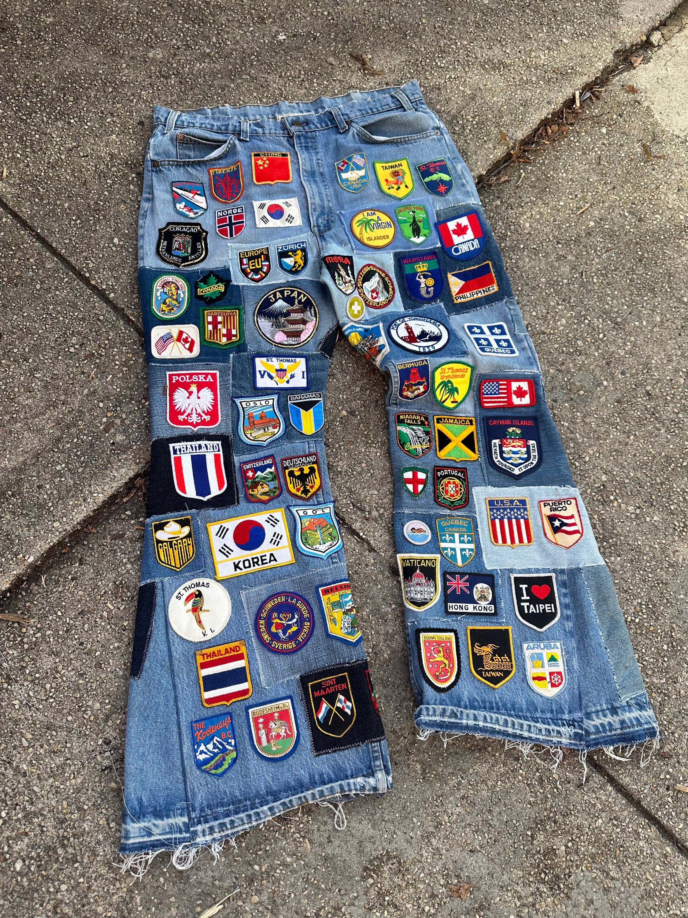 Passport flared orange tab Denim 