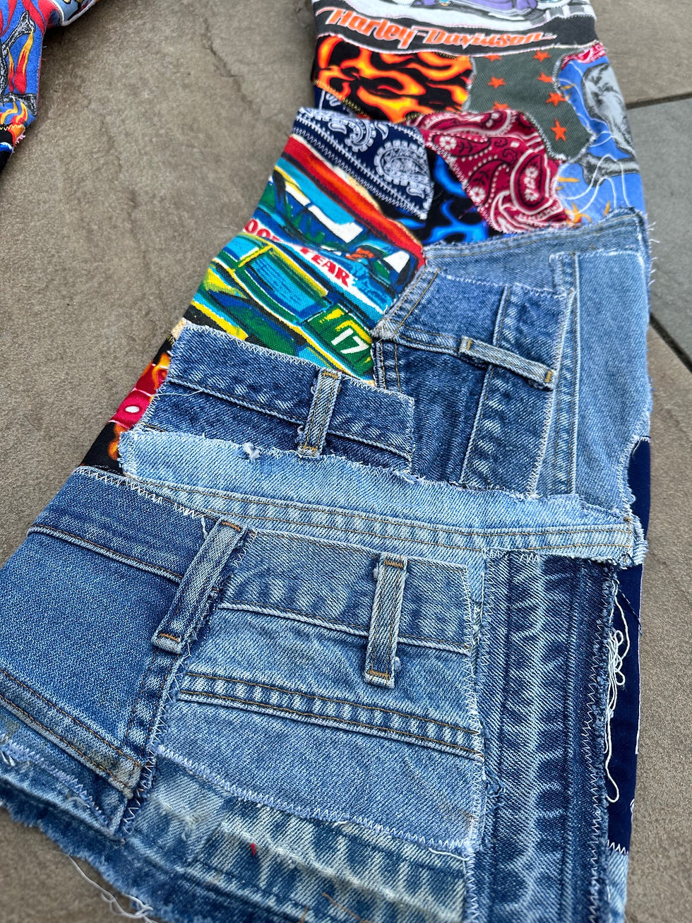 Thumbnail: Biker patchwork denim 