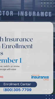Health Insurance Open Enrollment starts November 1. Prepare to save, switch, or renew your coverage with ease. For assistance, contact the Enrollment Center at (800) 305-7709.