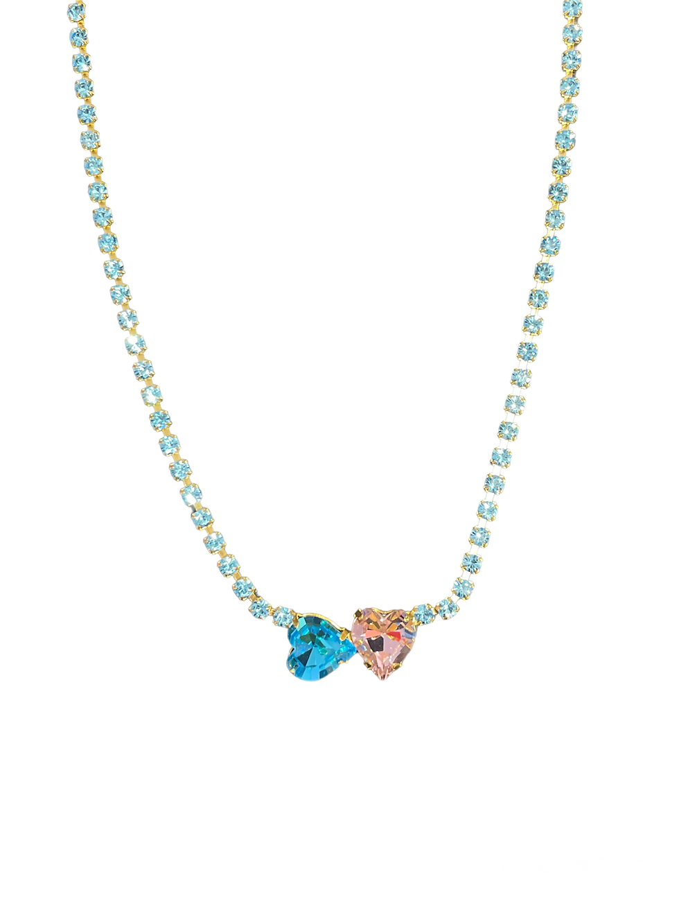 Thumbnail: Lovebirds Necklace with Crystals 