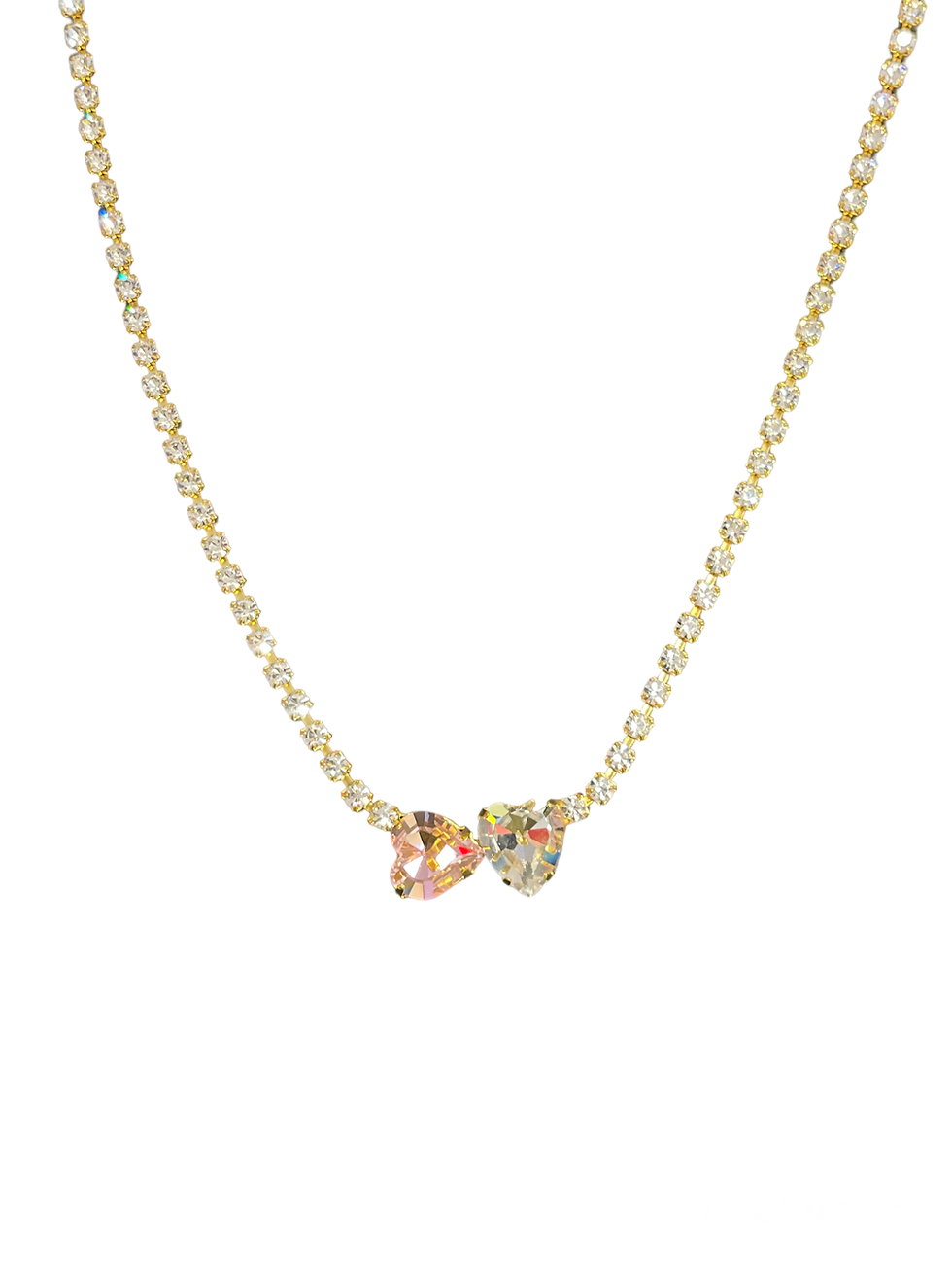 Thumbnail: Lovebirds Necklace with Crystals 