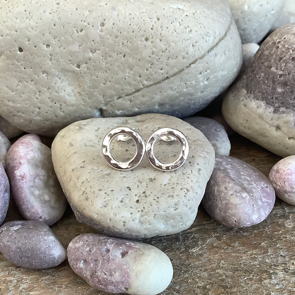 Thumbnail: Sterling Silver Circle Studs 