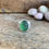 Thumbnail: Green Seaham Seaglass and Sterling Silver Ring (size O US 7/P US 7.5)