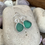 Thumbnail: Green Seaham Seaglass and Sterling Silver Earrings 