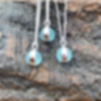 Seaham Seaglass Marble and Sterling Silver Pendant