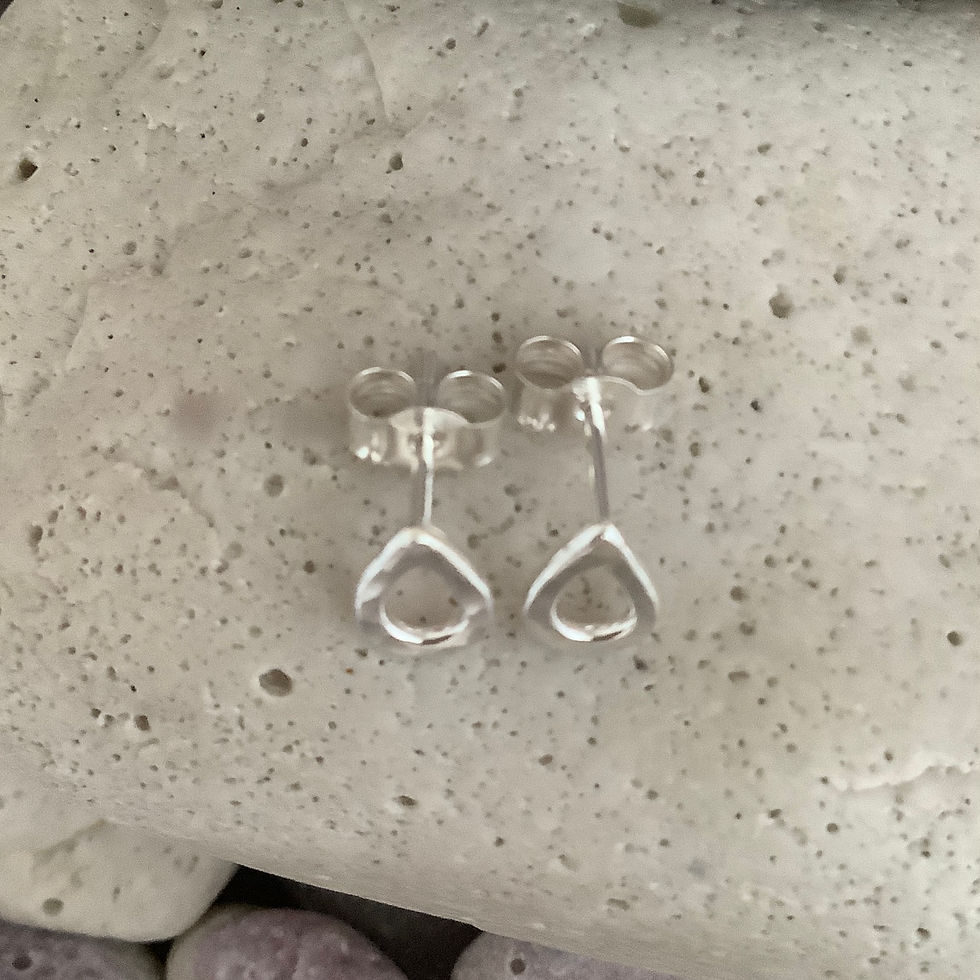 Thumbnail: Small Sterling Silver Teardrop Earrings 