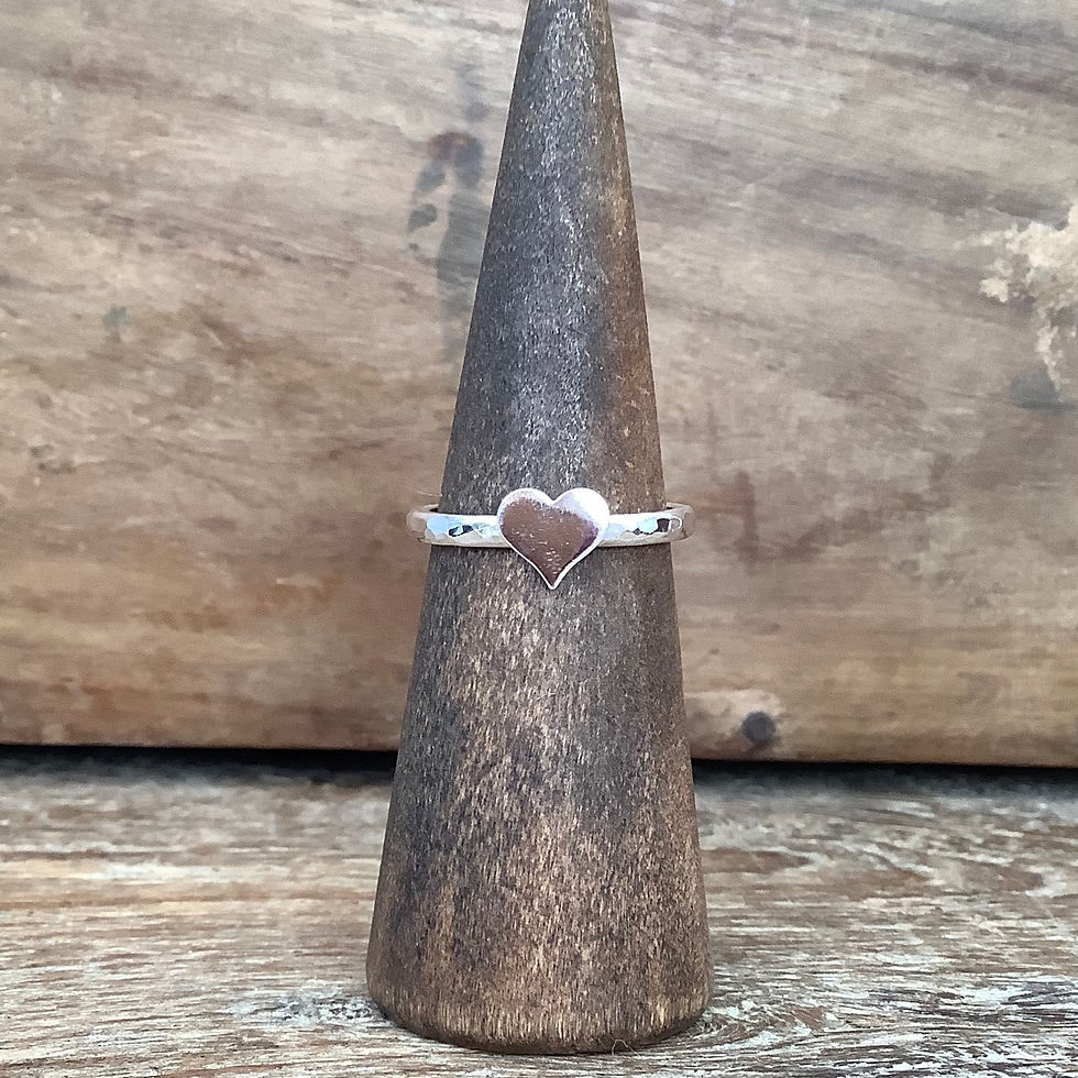 Thumbnail: Moon, Star or Heart Sterling Silver Ring