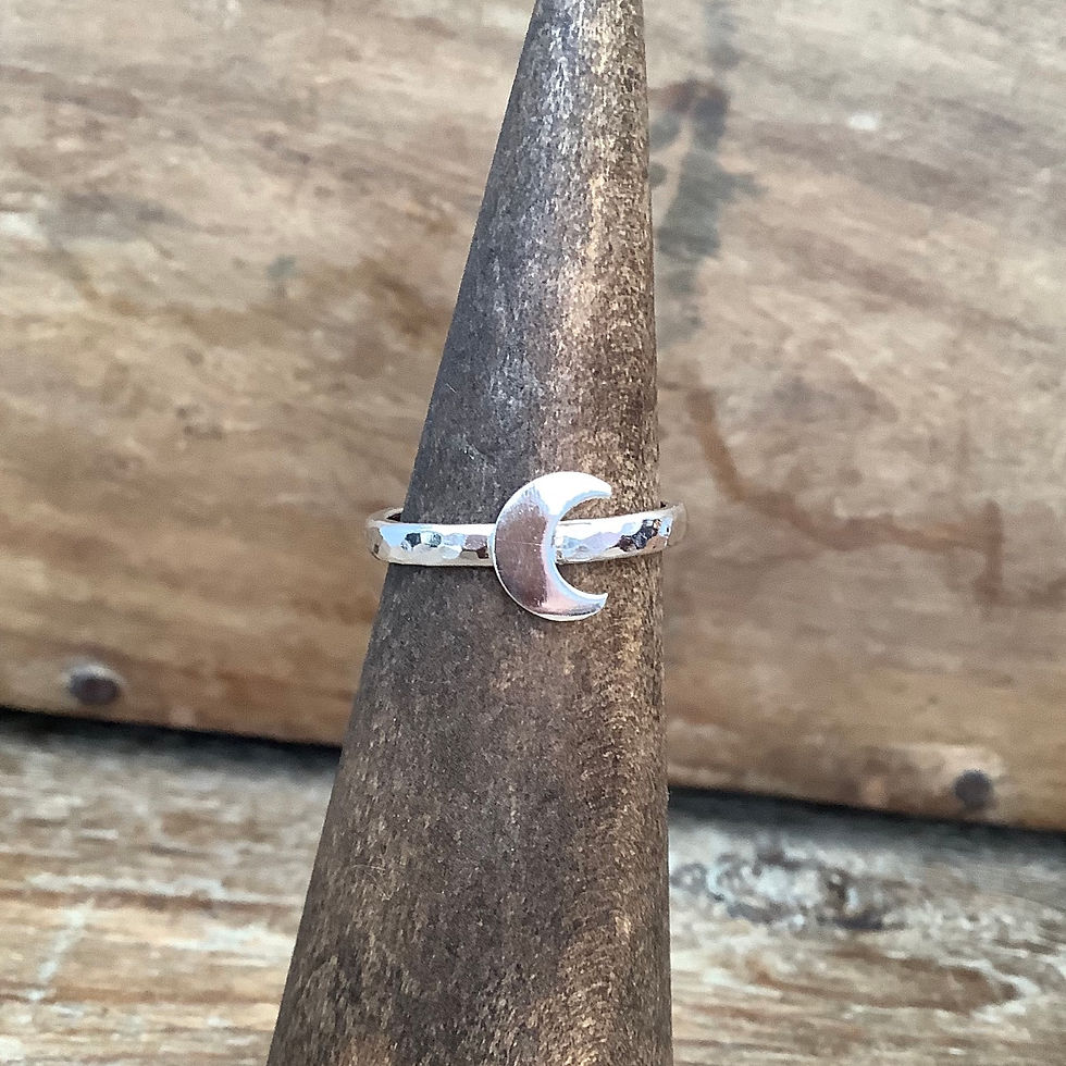 Thumbnail: Moon, Star or Heart Sterling Silver Ring