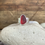 Thumbnail: Red Seaham Seaglass and Sterling Silver Ring (size N US 6 3/4)