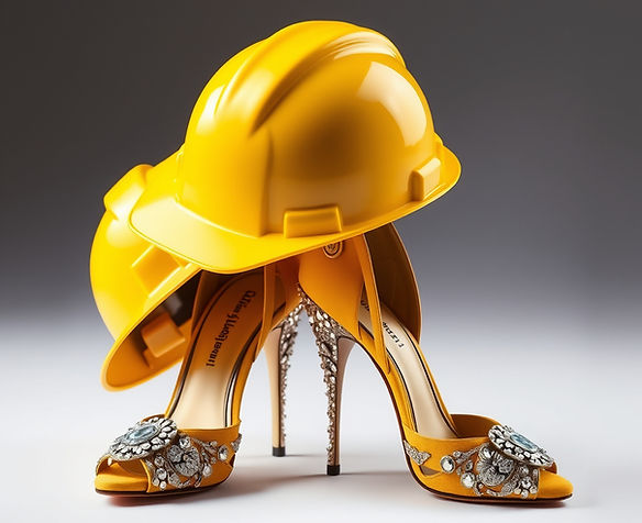 Need an image of hard hats and heels wit