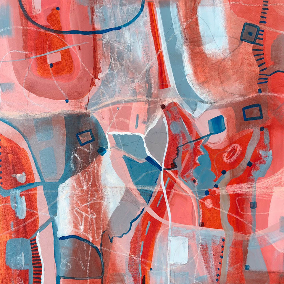 Acrylic abstract painting