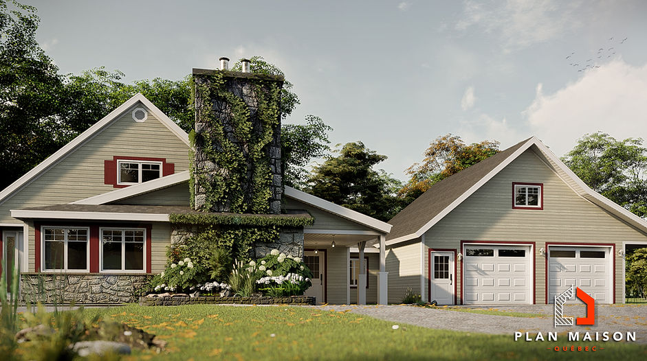 maison avec garage double cote droit