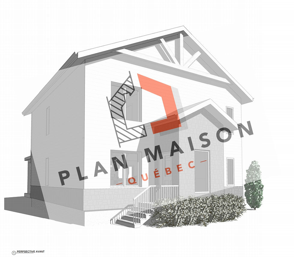 Plan de maison agrandissement - façade avant