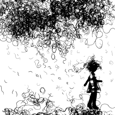 Sharon Norwood – Let it Rain “Let it rain”, is a light hearted homage to the curly line, it is an attempt to remove the negative associations projected onto black hair, creating a space for celebration and acceptance. The work is meant to be viewed in gif format via a web browser.