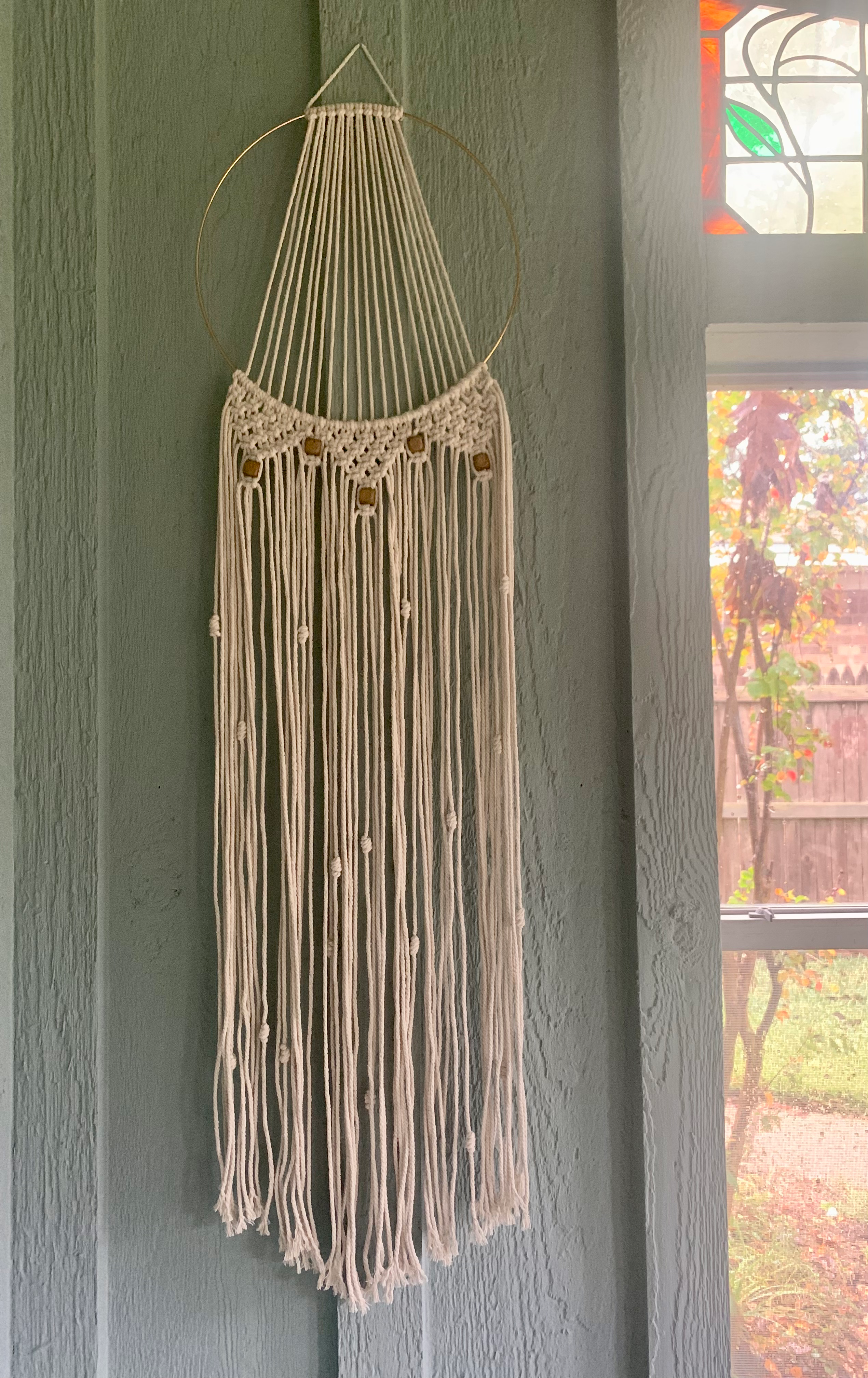 Natural and beads on 15" ring