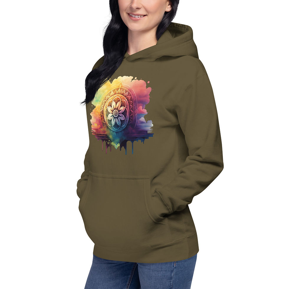 Thumbnail: Chakra Hoodie Unisex - Watercolour