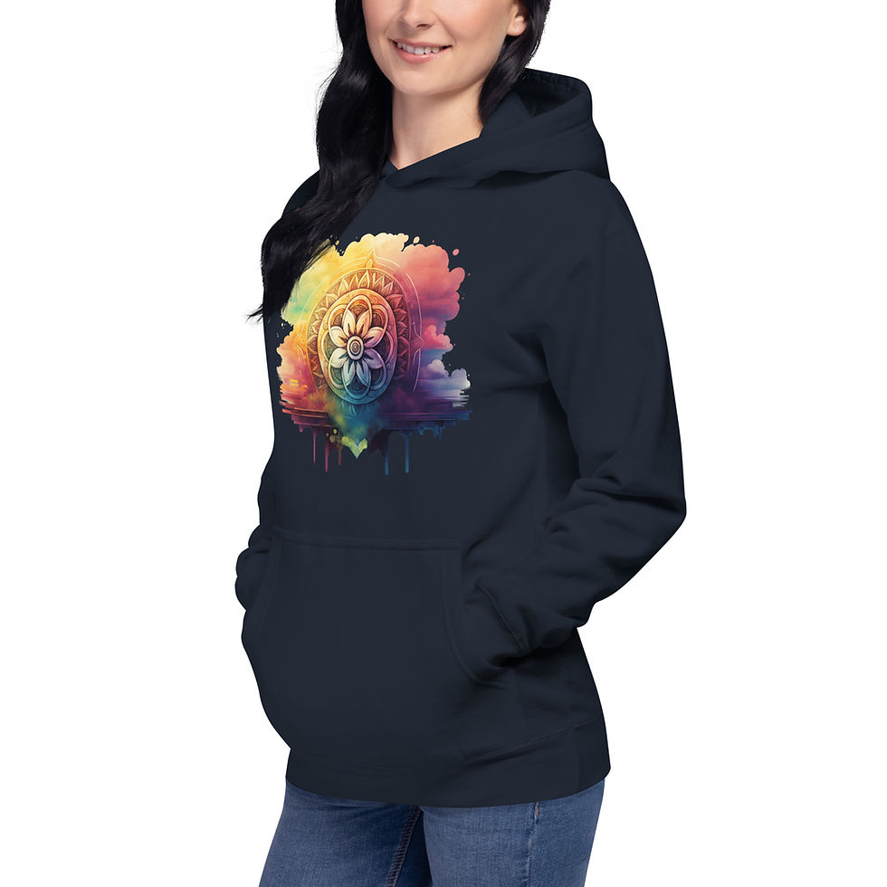 Thumbnail: Chakra Hoodie Unisex - Watercolour