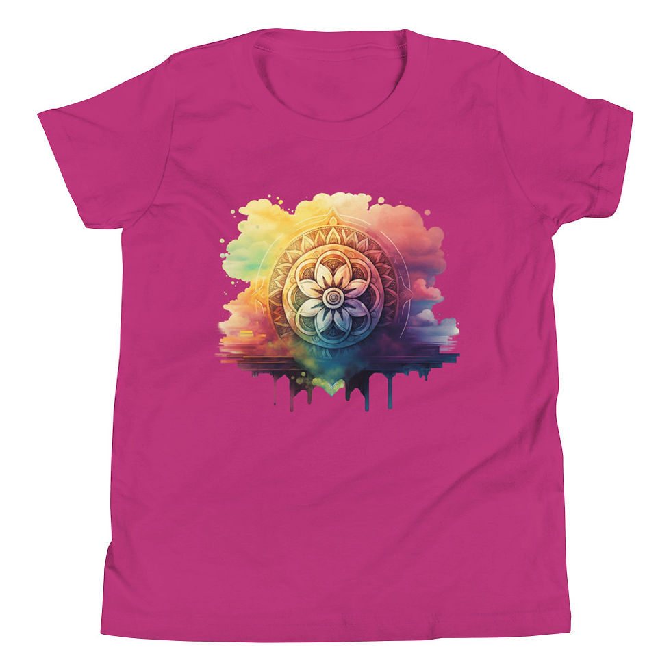 Thumbnail: Chakra Youth / Children Short Sleeve T-Shirt Watercolour
