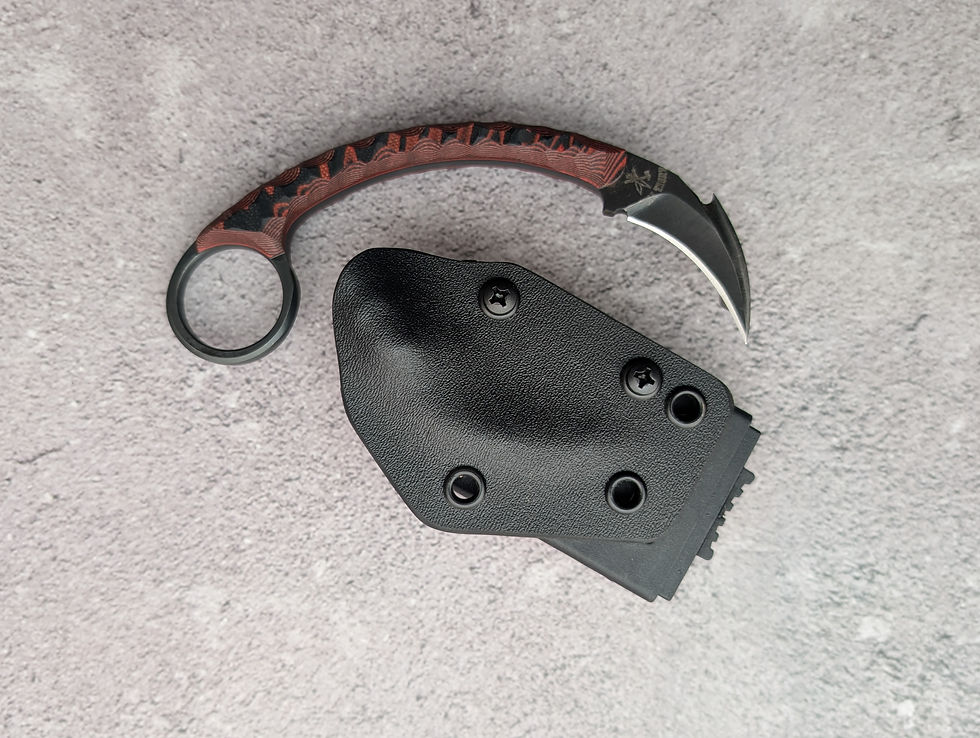 Thumbnail: Angel Fire Knives | Sidewinder Karambit Red/Black