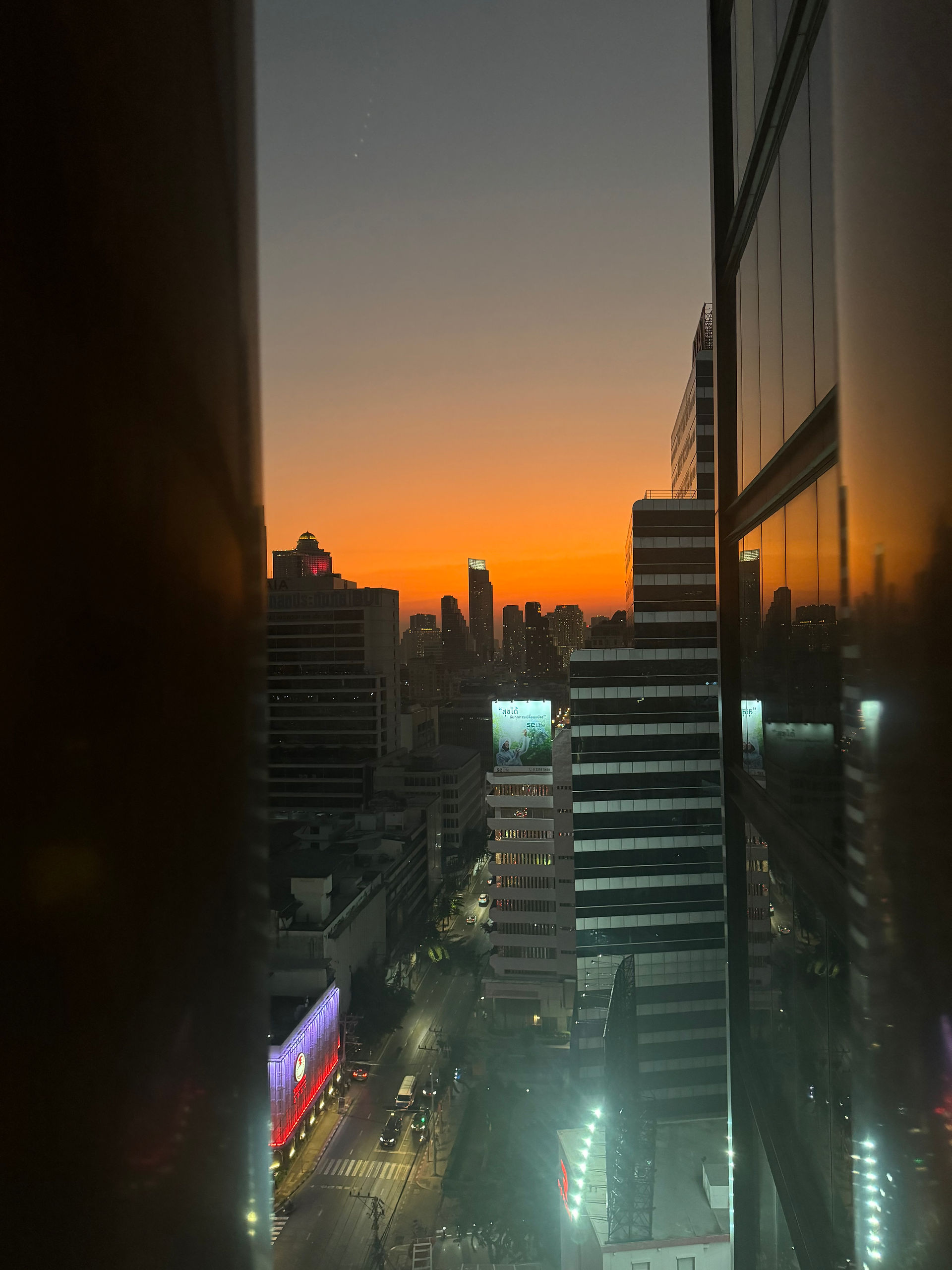 Blick auf Bangkok aus meinem Zimmer