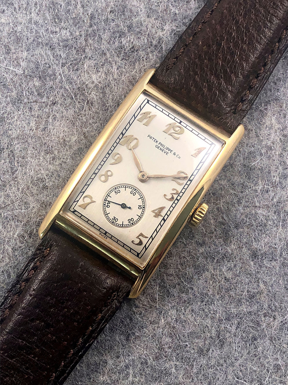 Patek Philippe ref 433 Curved 18K Yellow Gold Case from 1937