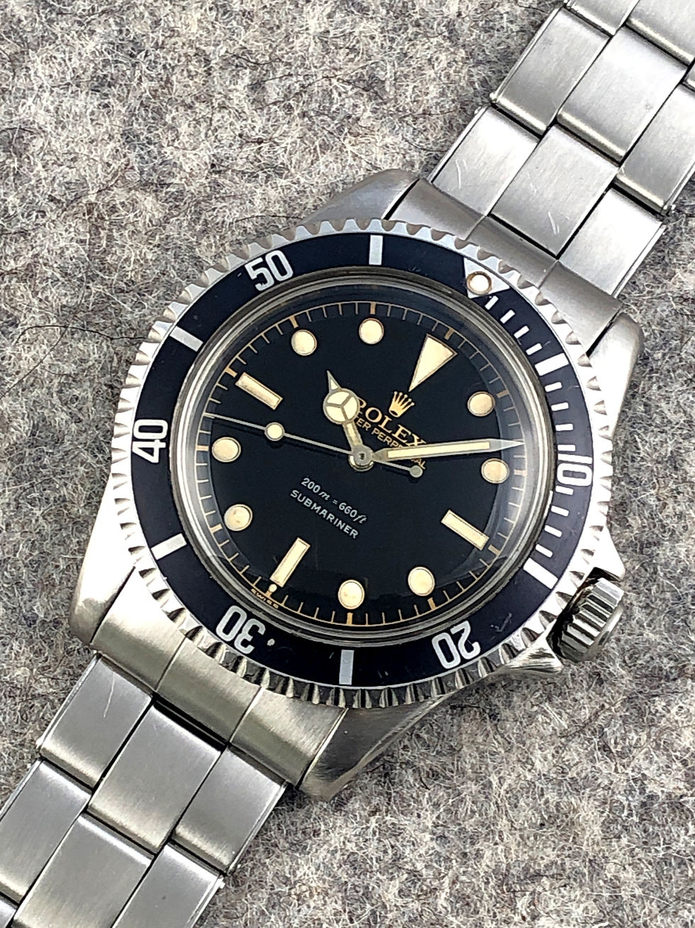 Rolex Submariner ref 5513 Gilt Double Silver Exclamation Chapter Ring 1962