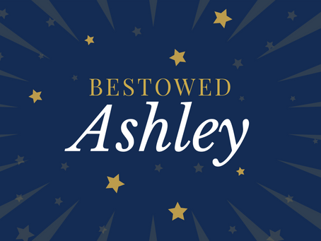 The name Ashley, set in the sky