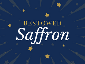 The name Saffron is written in the stars.