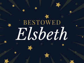 Elsbeth's name is written in the sky.
