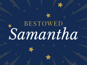 Samantha's name is written in the stars.