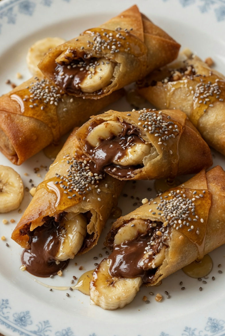 Easy Banana Chocolate Rolls