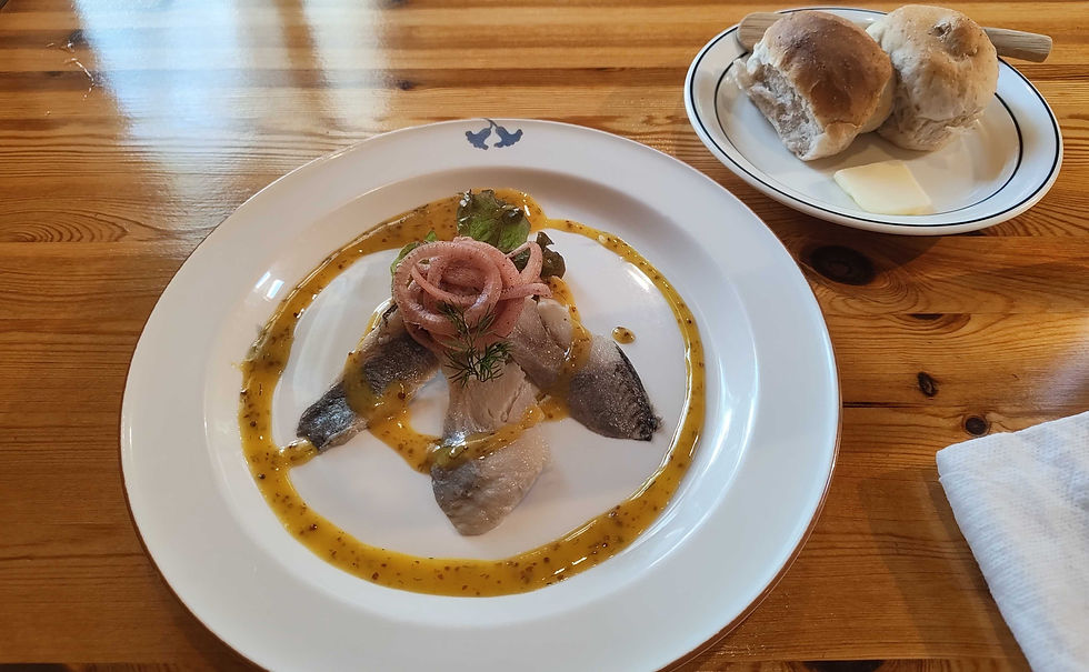 ソロツーにて初スウェーデン料理(前菜の写真)