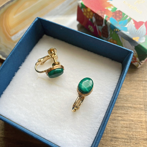 片耳購入OK＊「マラカイト」イヤリング/ピアス | 天然石オリエンタ