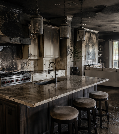 Fire damage restoration in Palm Bay FL with smoke cleanup, soot removal, odor control, and repair services for homes, condos,