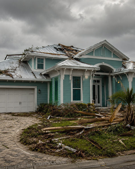 Storm damage restoration in Indialantic FL for hurricane damage, wind-driven rain, roof leaks, balcony leaks, water intrusion